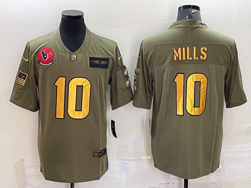 NFL Houston Texans #10 Mills Salute to Service Jersey