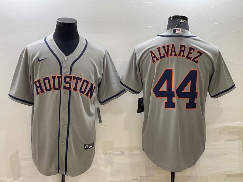 MLB Houston Astros #44 Alvarez Grey Jersey