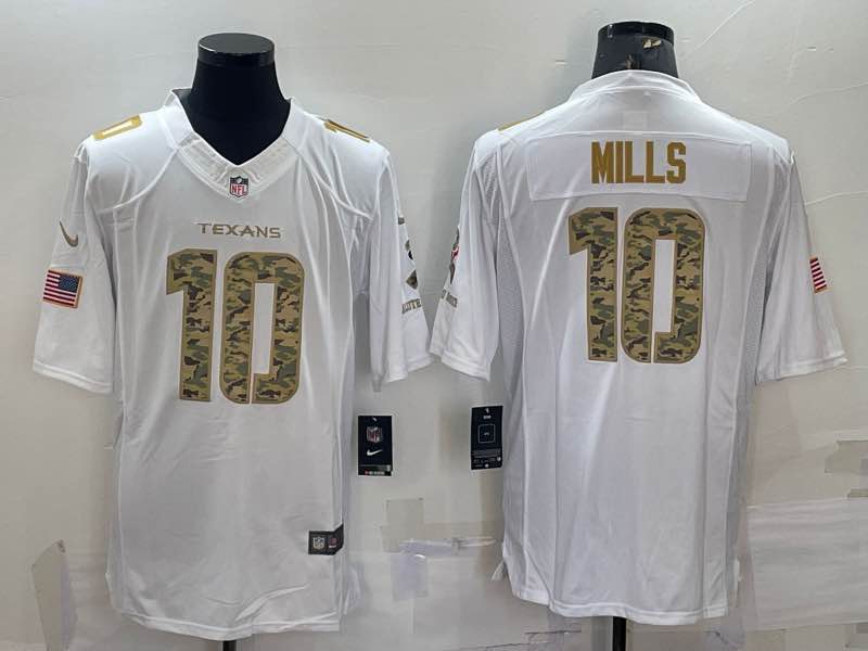 NFL Houston Texans #10 Mills Salute to Service white Limited Jersey