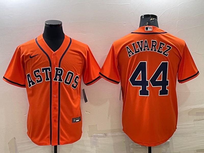 MLB Houston Astros #44 Alvarez Orange Jersey