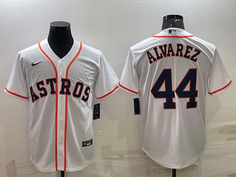 MLB Houston Astros #44 Alvarez White Jersey