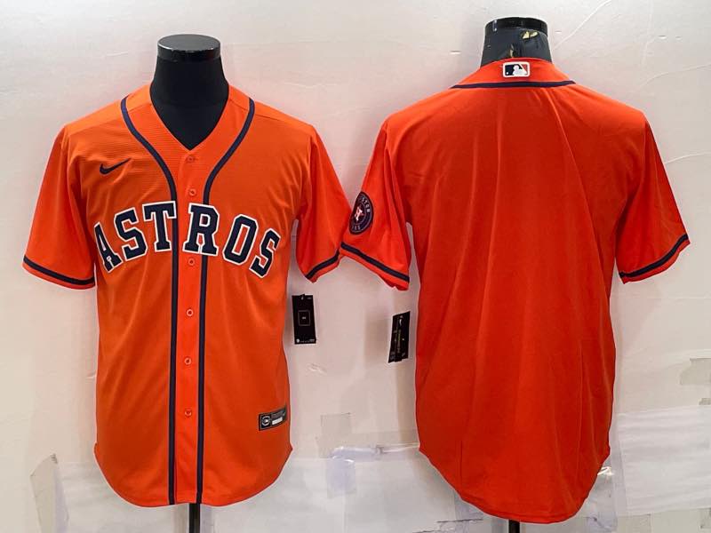 MLB Houston Astros Blank Orange Game Jersey