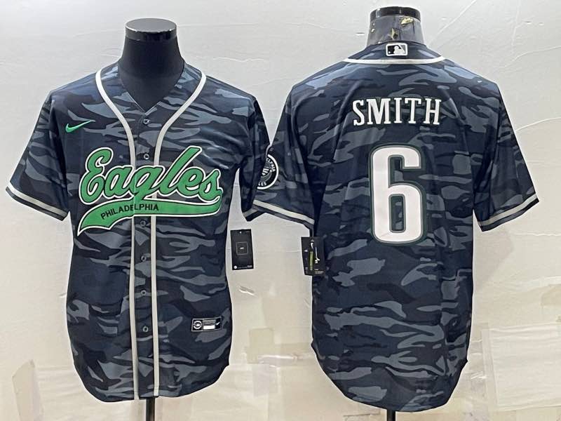 NFL Philadelphia Eagles #6 Smith Joint-designed Black Jersey