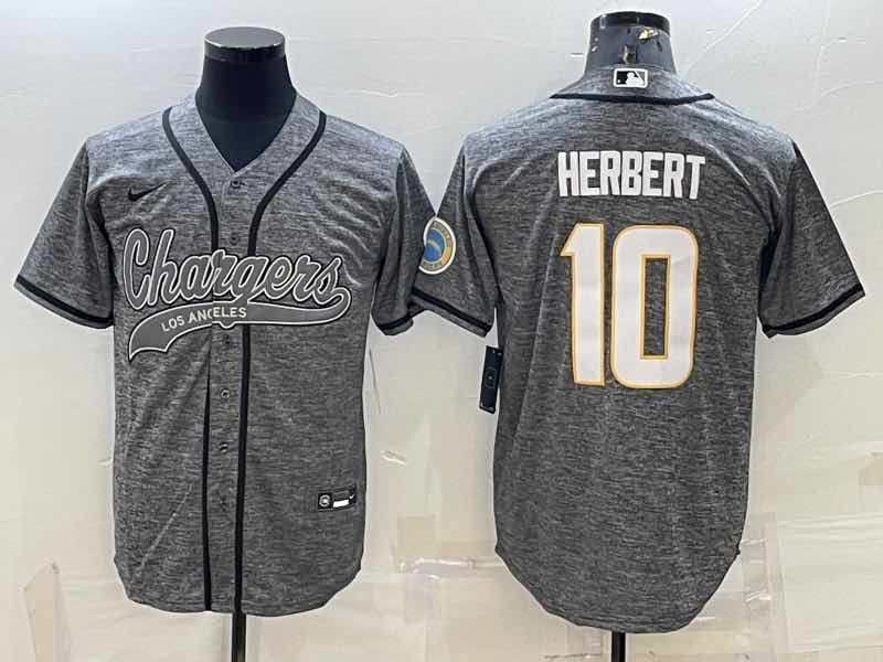 NFL San Diego Chargers #10 Herbert Grey Joint-designed Jersey
