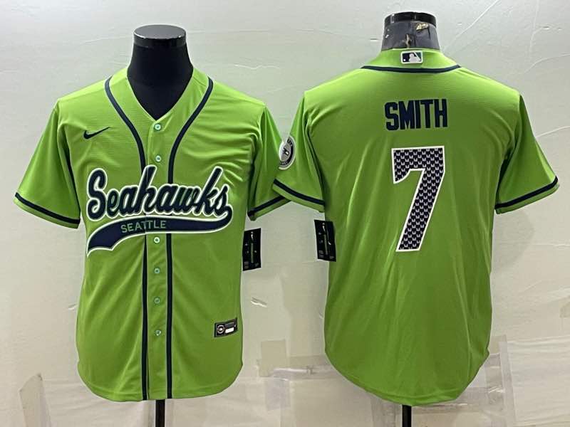 NFL Seattle Seahawks #7 Smith Joint-design Green Jersey