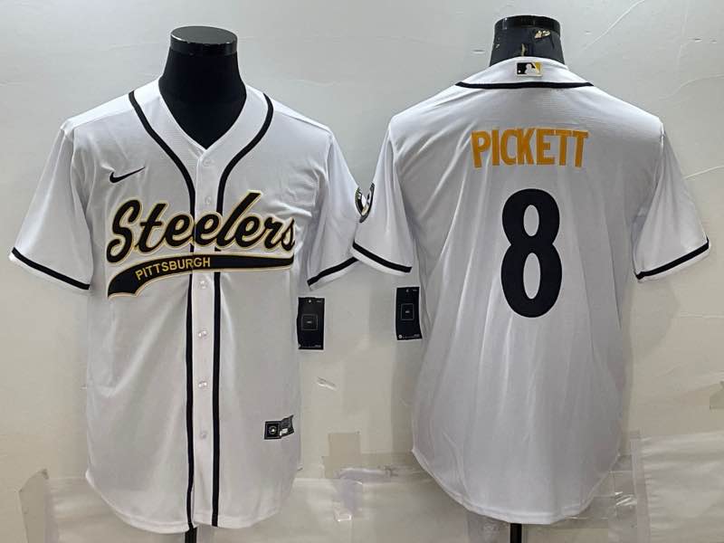 NFL Pittsburgh Steelers #8 Pickett White Joint-designed Jersey