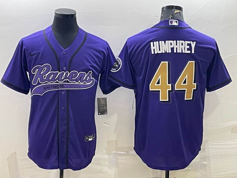 NFL Baltimore Ravens #44 Humphrey Joint-design Purple Jersey