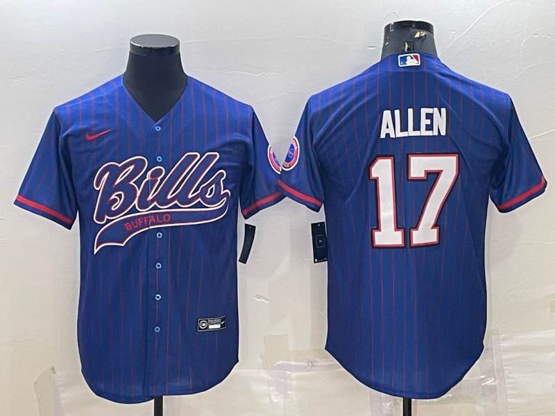 NFL Buffalo Bills #17 Allen Joint-design Blue Jersey