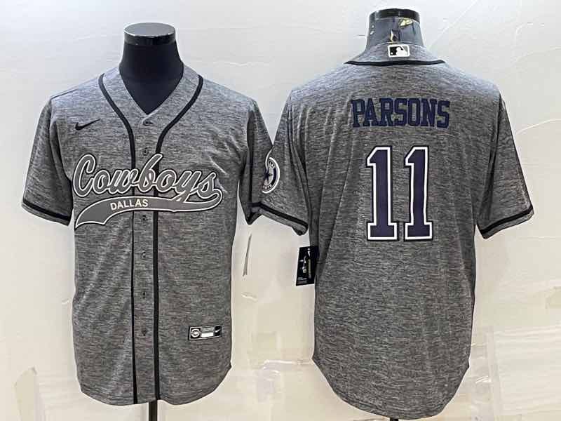 NFL Dallas Cowboys #11 Parsons Grey Joint-designed Jersey