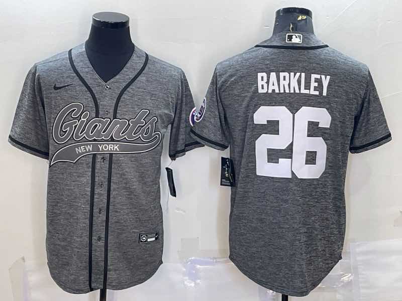 NFL New York Giants #26 Barkley grey Joint-design Jersey