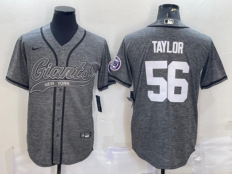 NFL New York Giants #56 Taylor Joint-design grey Jersey