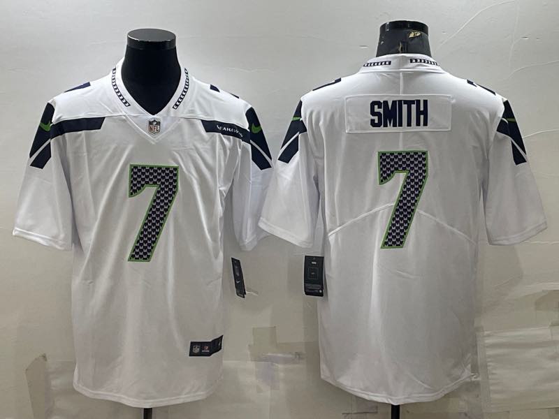 NFL Seattle Seahawks #7 Smith White Vapor Limited Jersey