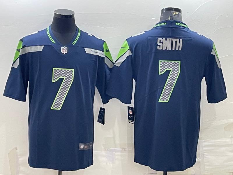 NFL Seattle Seahawks #7 Smith Blue Vapor Limited Jersey