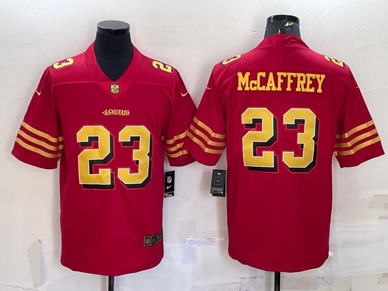 NFL San Francisco 49ers #23 McCaffrey Red Vapor Limited Jersey