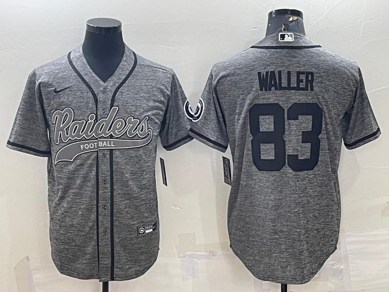 NFL Oakland Raiders #83 Waller Grey Joint-design Jersey