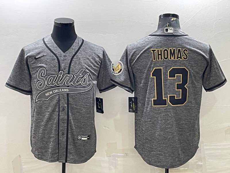 NFL New Orleans Saints #13 Thomas Joint-design Grey Jersey