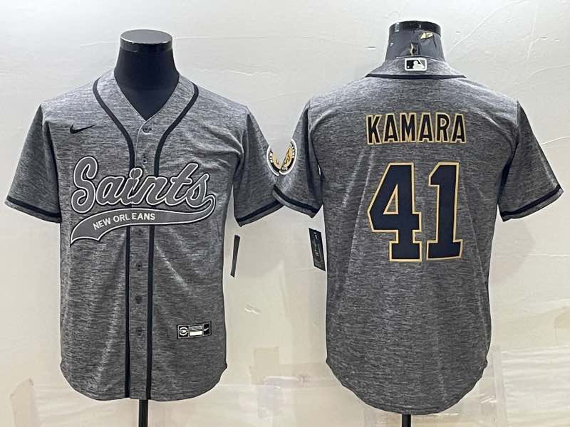 NFL New Orleans Saints #41 Kamara Joint-design Grey Jersey