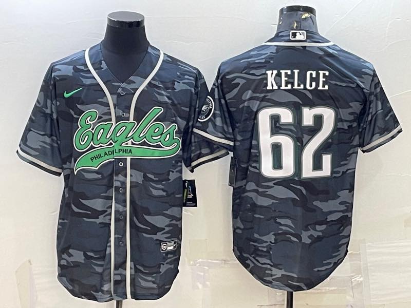 NFL Philadelphia Eagles #62 Kelce Camo Joint-designed Jersey