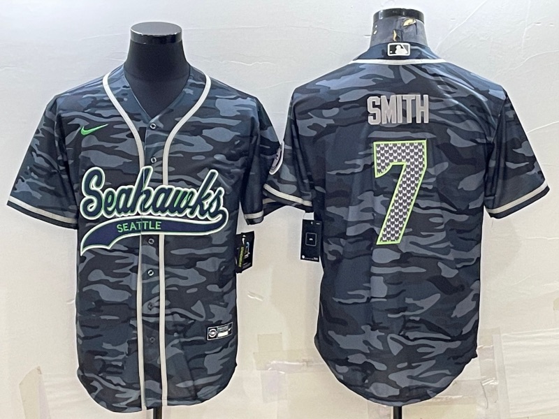 NFL Seattle Seahawks #7 Smith Camo Jointed-design Jersey