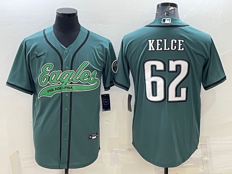 NFL Philadelphia Eagles #62 Kelce Green Joint-designed Jersey