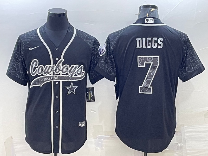 NFL Dallas Cowboys #7 Diggs Black Joint-designed Jersey 