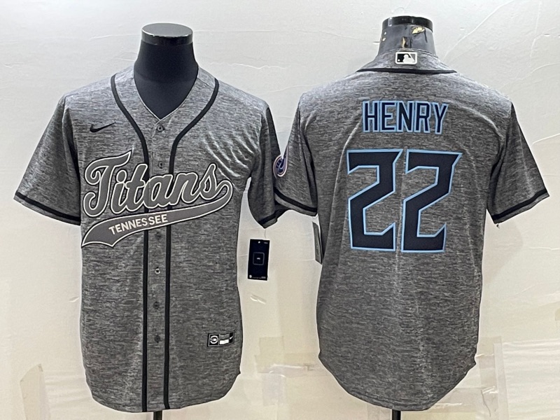 NFL Tennessee Titans #22 Henry Joint-design Grey Jersey
