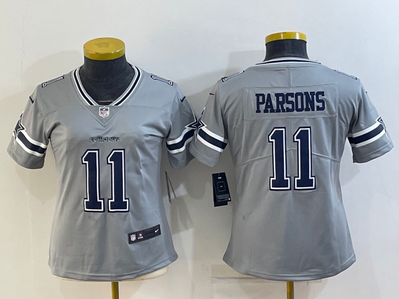 Womens NFL Dallas Cowboys #11 Parsons Grey Joint-designed Jersey