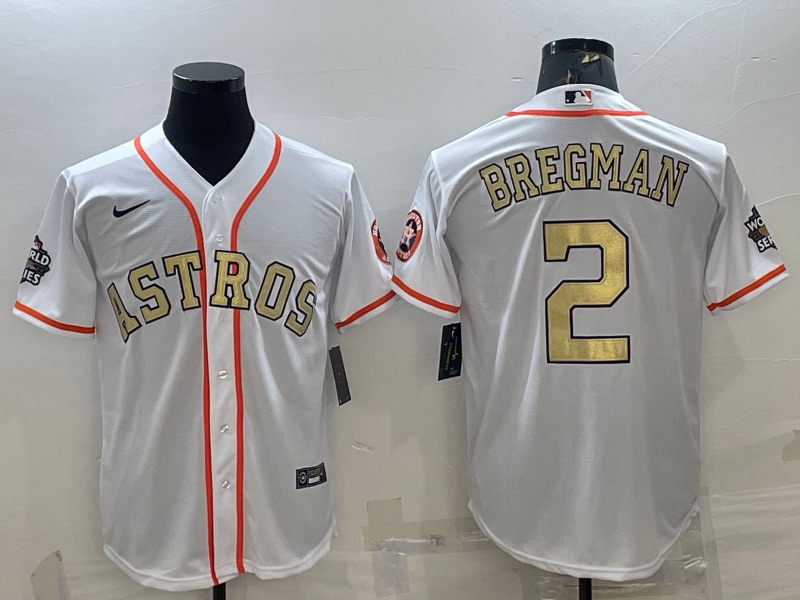 MLB Houston Astros #2 Bregman White World Series Jersey
