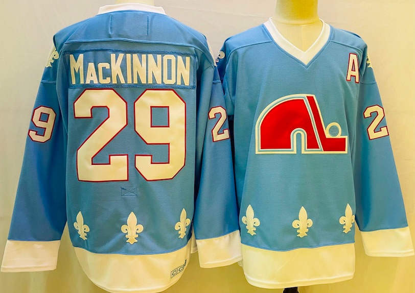 NHL Quebec Nordiques #29 MacKinnon L.Blue Jersey