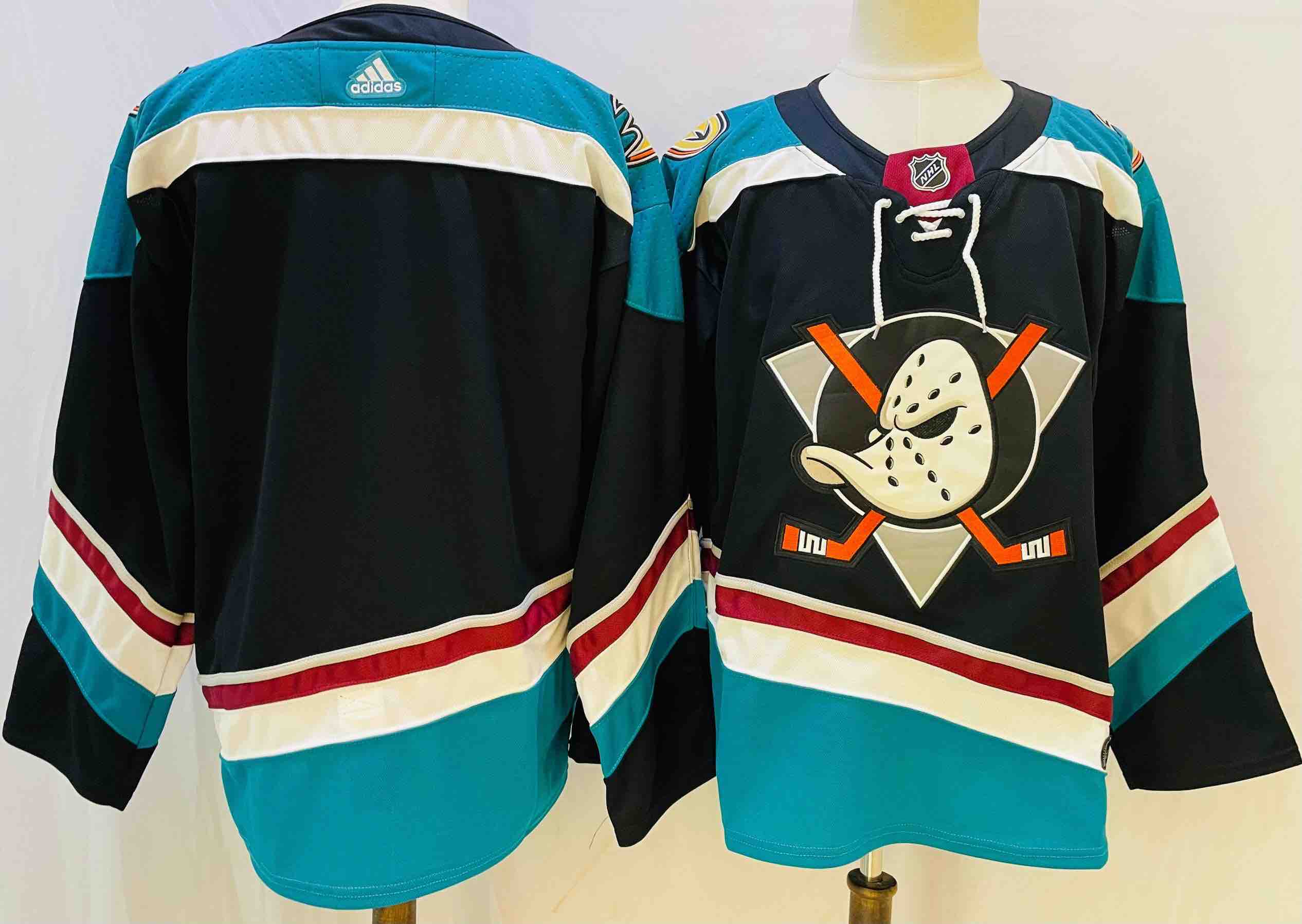 NHL Anaheim Ducks Black Blue Jersey