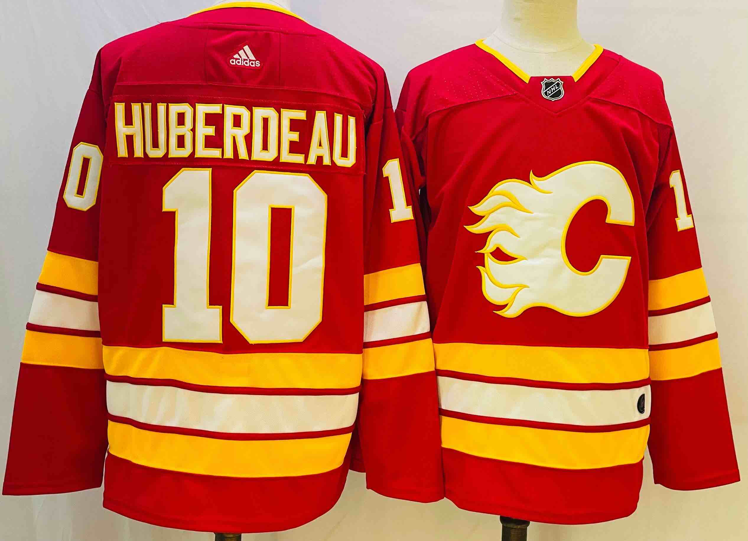 Adidas NHL Calgary Flames #10 Huberdeau Red Jersey