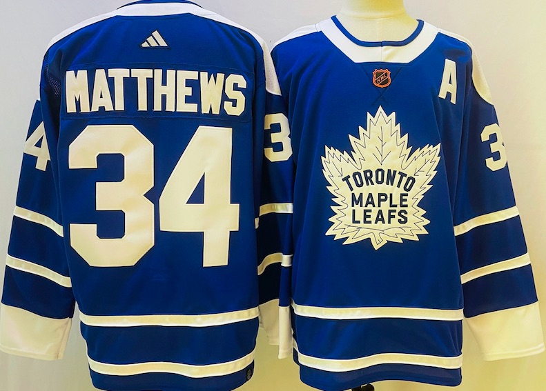 NHL Toronto Maple leafs #34 Matthews Blue Jersey