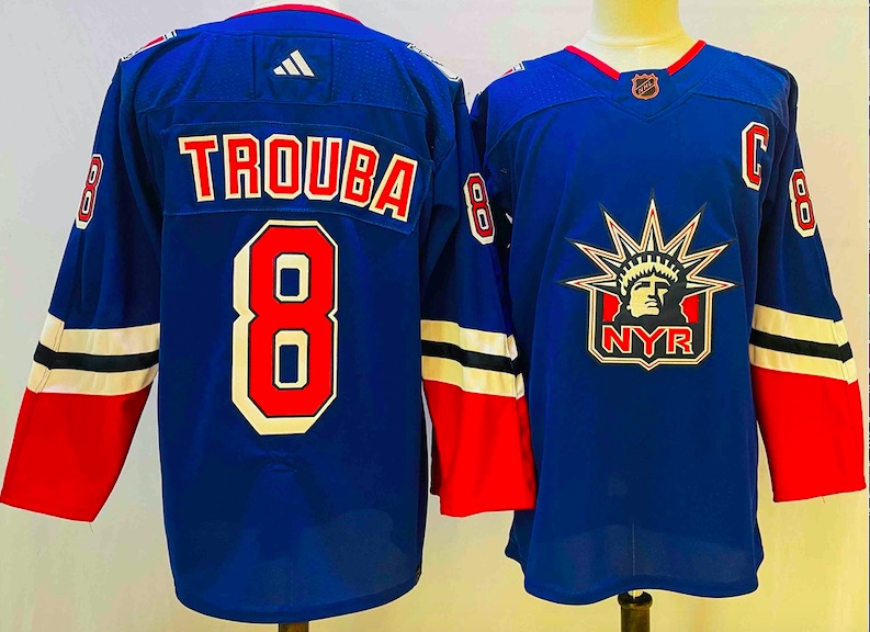 NHL New York Rangers #8 Trouba Blue Jersey