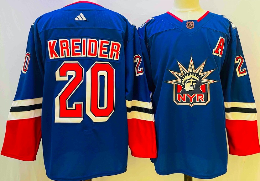 NHL New York Rangers #20 Kreider Blue New Jersey