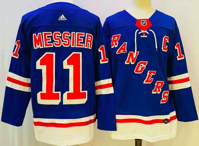 NHL New York Rangers #11 Messier Blue New Jersey