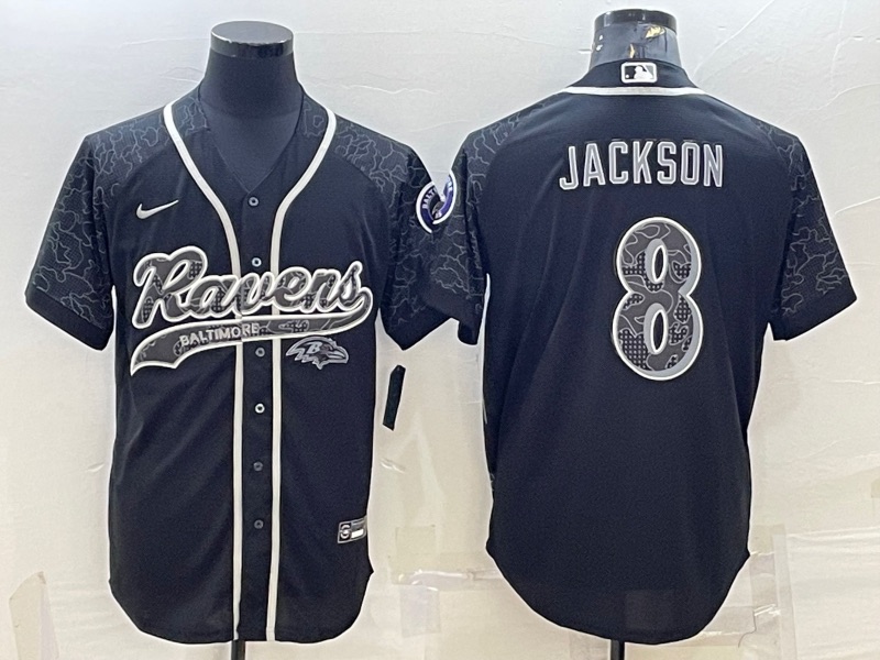 NFL Baltimore Ravens #8 Jackson Joint-design Black Jersey