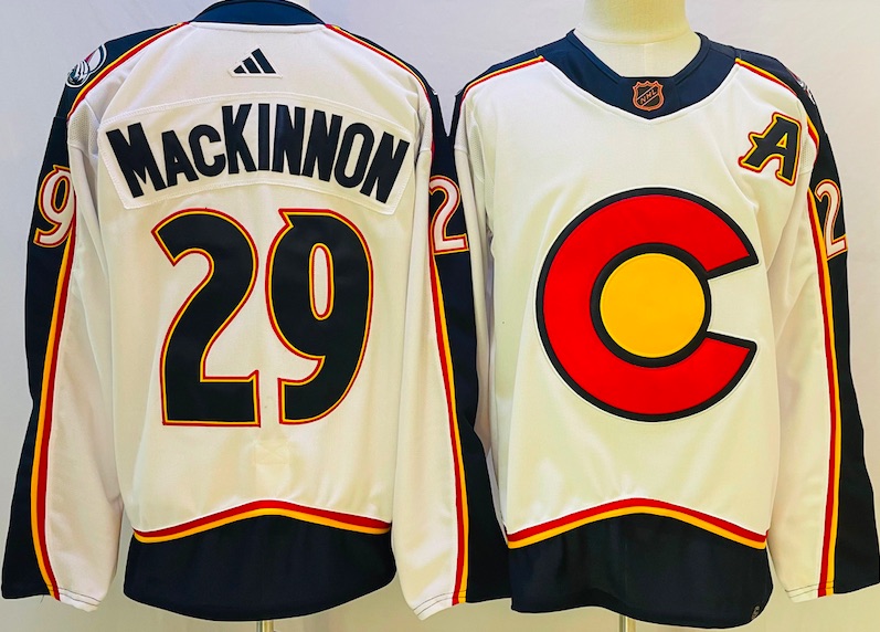 NHL Quebec Nordiques #29 MacKinnon White Jersey