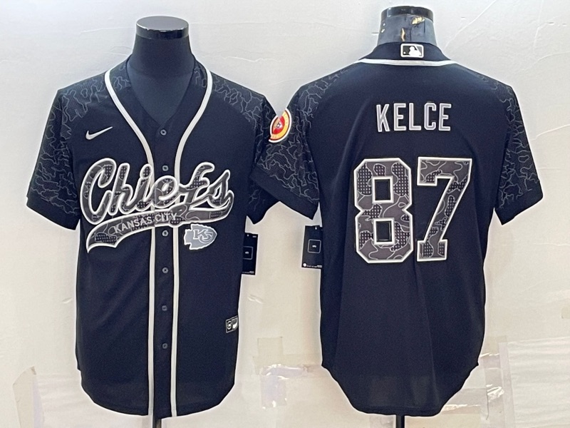 NFL Kansas City Chiefs #87 Kelce Black Joint-design Jersey