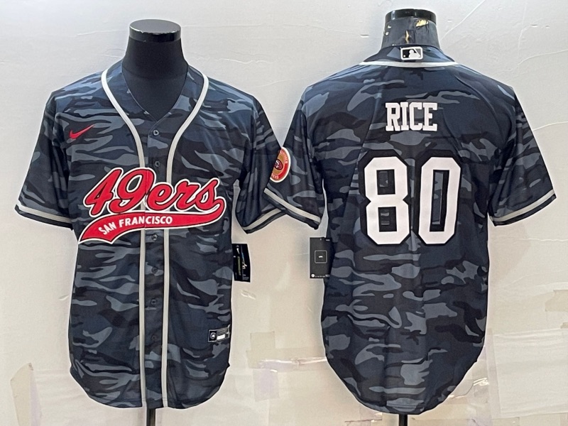 NFL San Francisco 49ers #80 Rice camo Joint-design Jersey