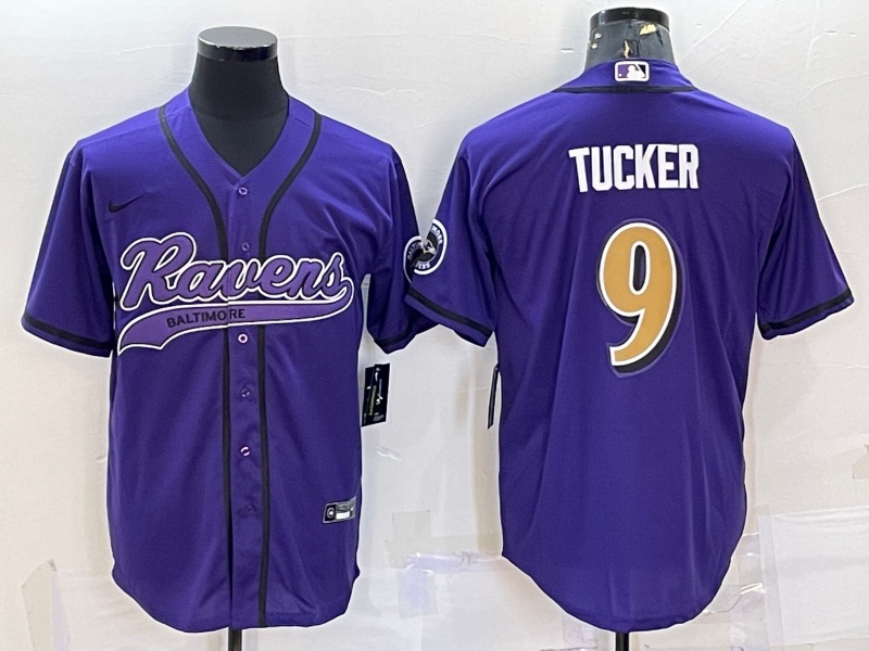NFL Baltimore Ravens #9 Tucker Joint-design Purple Jersey