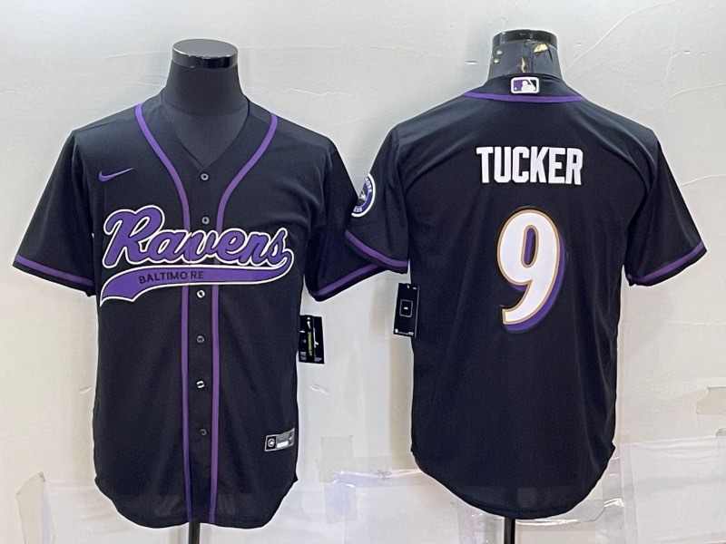 NFL Baltimore Ravens #9 Tucker Joint-design black Jersey