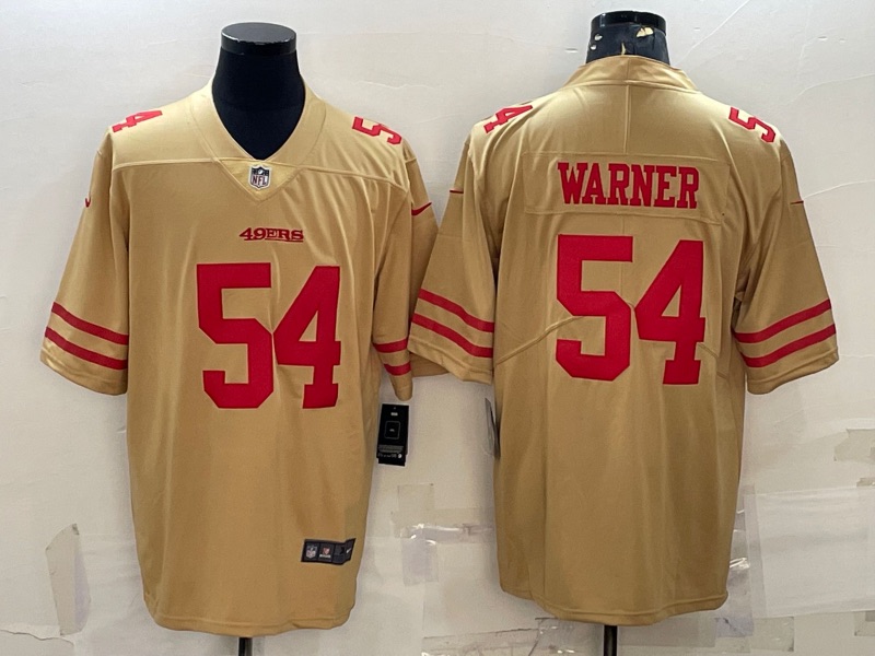 NFL San Francisco 49ers #54 Warner Yellow Joint-design Jersey