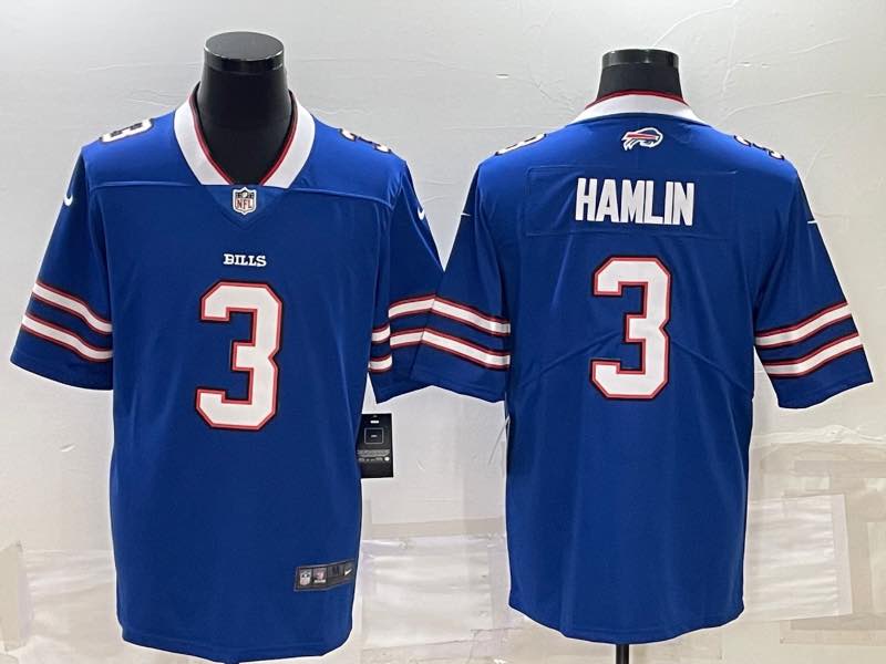 NFL Buffalo Bills #3 Hamlin Blue Vapor Limited Jersey