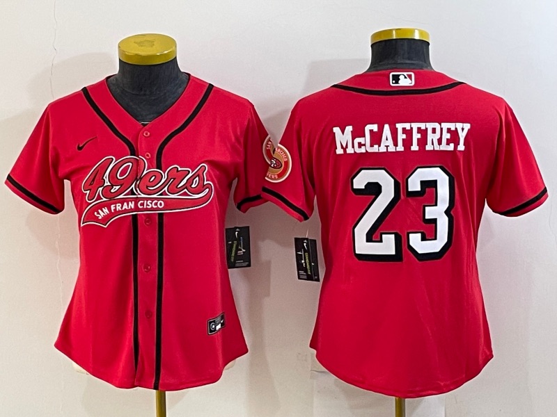 Kids NFL San Francisco 49ers #23 McCaffrey Joint-design Red Jersey