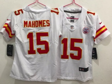 Kids NFL Kansas City chiefs #15 Mahomes White Jersey