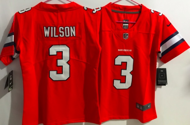 Womens NFL Denver Broncos #3 Wilson Orange Vapor Limited Jersey 