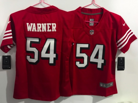 Kids NFL San Francisco 49ers #54 Warner Red Vapor Limited Jersey