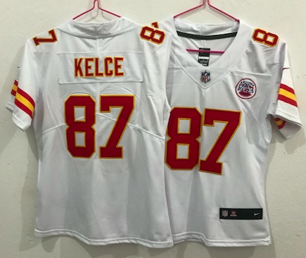 Kids NFL Kansas City chiefs #87 Kelce White Jersey