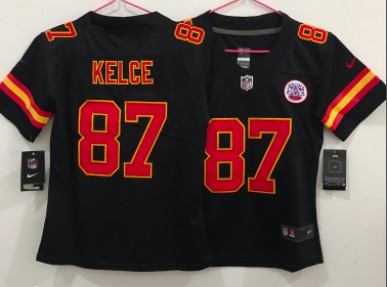 Kids NFL Kansas City chiefs #87 Kelce Black Jersey