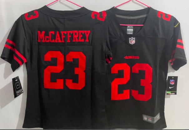 Kids NFL San Francisco 49ers #23 McCaffrey Black Vapor Limited Jersey